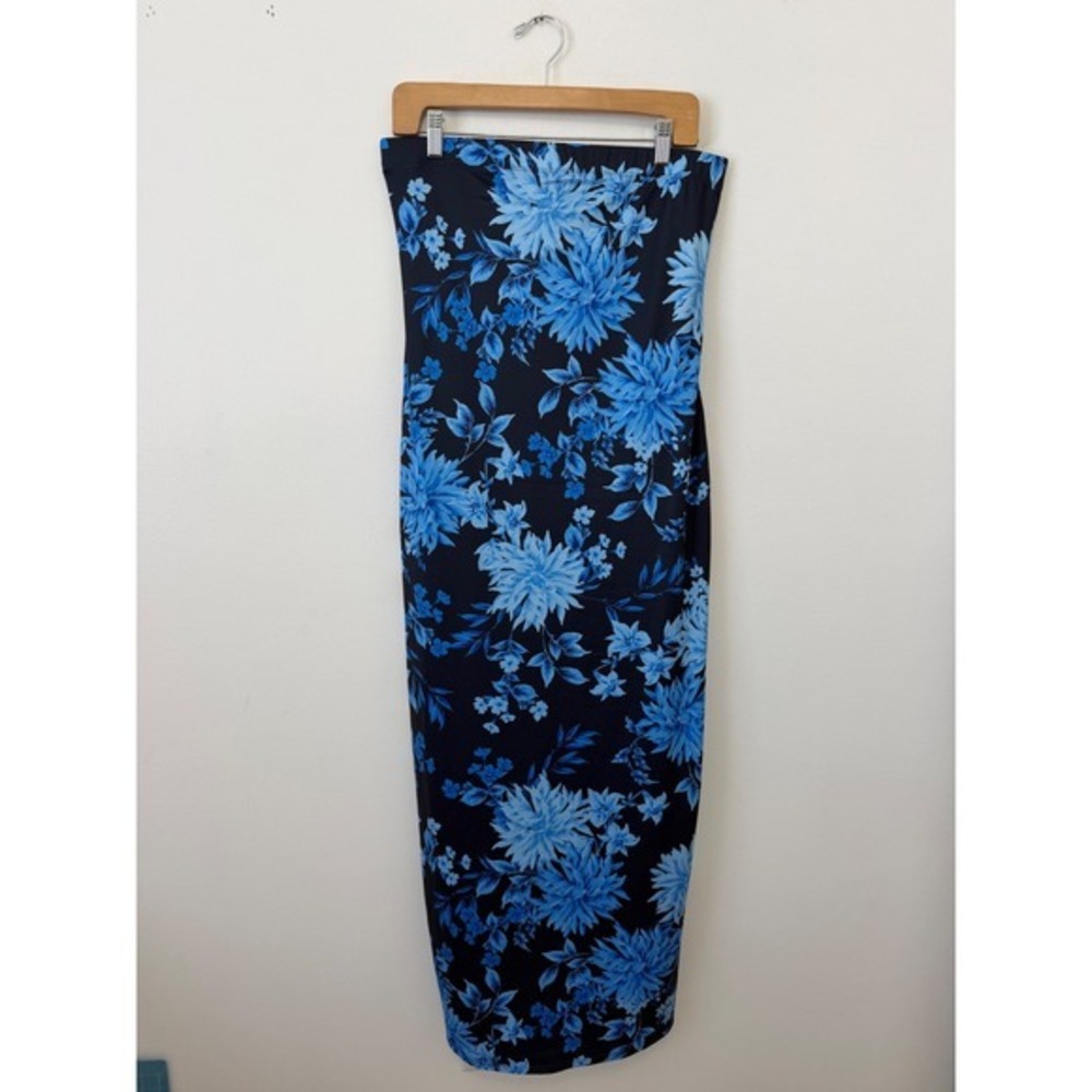 Trendy Thread Blue Floral Maxi Tube Dress – Women's Medium – NWT - Picture 2 of 6